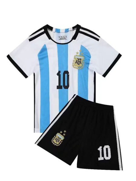 Fotballdrakter Argentina Messi 10 Barn Hjemmedrakt 2022-2023